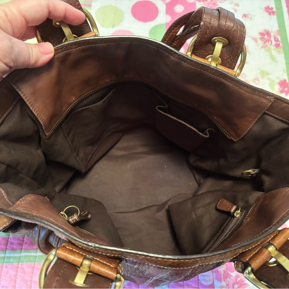 Coach Brown Braid Handle Leather Tote - Picture 6 of 6